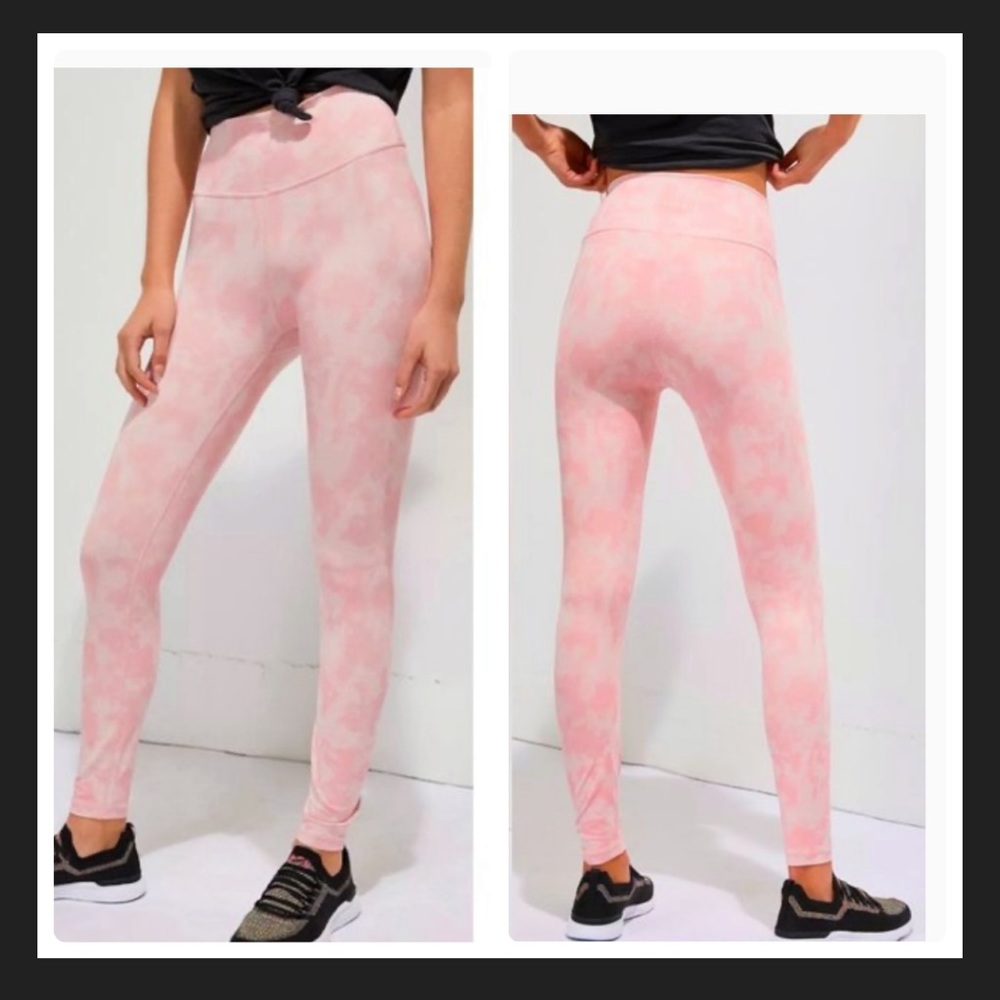Anthropologie All Fenix Blush Pink Tie Dye Leggings